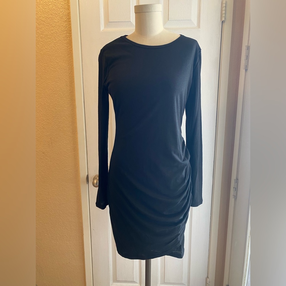 Ruched Bodycon Long Sleeve Dress
